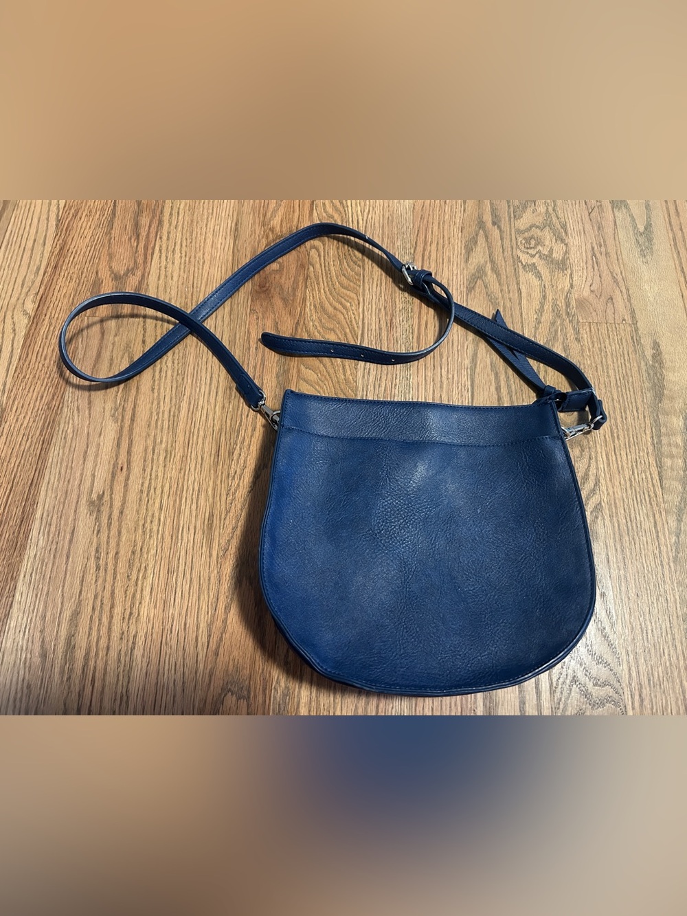 K. Carroll Classic Navy Leather Crossbody Bag - Women's Shoulder Bag